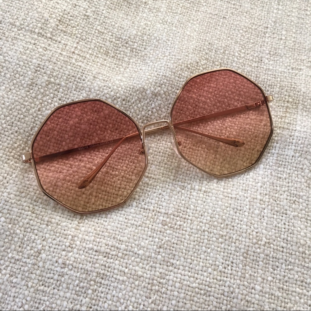 70s Sunglasses - Retro Hexagon Sunnies